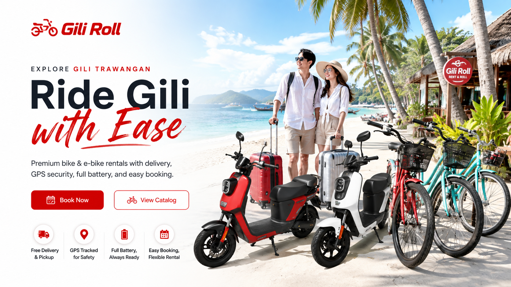 Gili Roll — Best E Scooters Rental Gili T